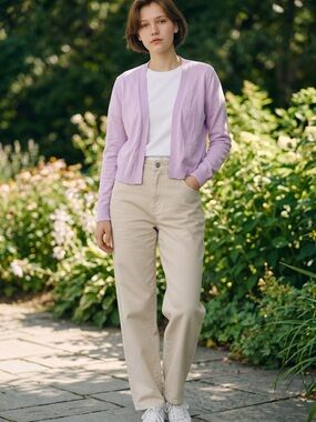 Talbots Pink Cotton cardigan. size large